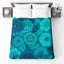 Couvre-lit matelassé à motif floral bleu toutes tailles-126079106