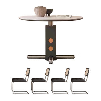 Table de salle à manger en bois massif de style médiéval