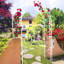 Metal Garden Arch - 8 Assemblable Styles, White, Improve Decoration Ways To Build, Cream Enhance Outdoors