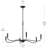 Ilia 6-Light Matte Black Large Chandelier-127380336
