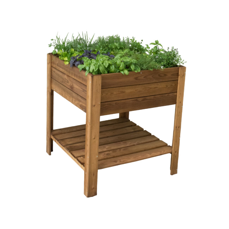 Lit de jardin surélevé en bois 3 pi x 3 pi
