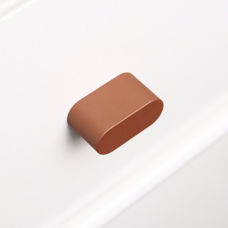 2" Length Geometric Knob, Copper (Brown)
