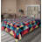 Ambesonne Modern Top Flat Sheet Visual Patchwork Retro Multicolor