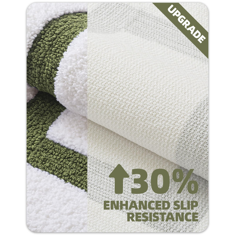 Tapis de bain avec envers antidérapant, 43" L x 24" W, Green