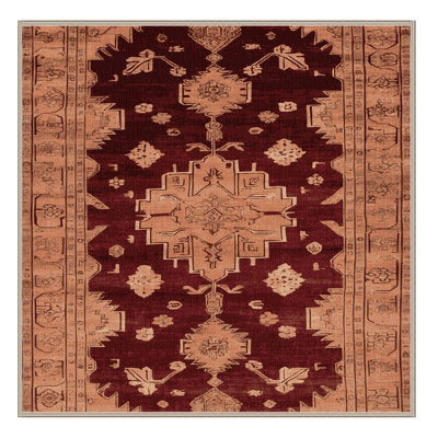 Tapis brun lavable à la machine