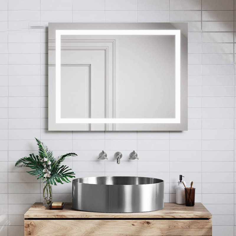15.7'' L Bathroom Sink, Brushed Silver