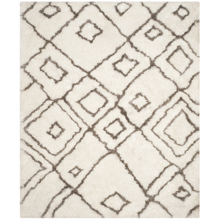 Aderita Hand-Tufted Ivory/Light Grey Area Rug