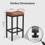 Ensemble de 2 tabourets de bar sans dossier de 65 cm avec siège en cuir souple, pouvant supporter jusqu'à 136 kg, idéal pour un îlot de cuisine moderne.-1593289186-1588077910-1577201784