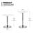 Ojavi Bistro Pub Table Round Adjustable Height Bar Cocktail Table Dining Table with Chrome Base-107125755