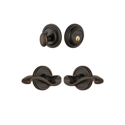 Complete Georgetown Entry Lever Set with Deadbolt