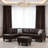 3-Piece L-Shaped Sofa Set with Flip-Up Table & Storage Ottoman, Available in Fabric or Faux Leather-1596569183