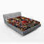 Drap-housse léopard Ambesonne_ Roses riches de style rococo_ Caramel corail foncé et bleu-95977488