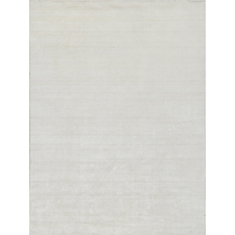 Catalina handloomed Wool/Bamboo Silk Ivory Area Rug, 8'X10'