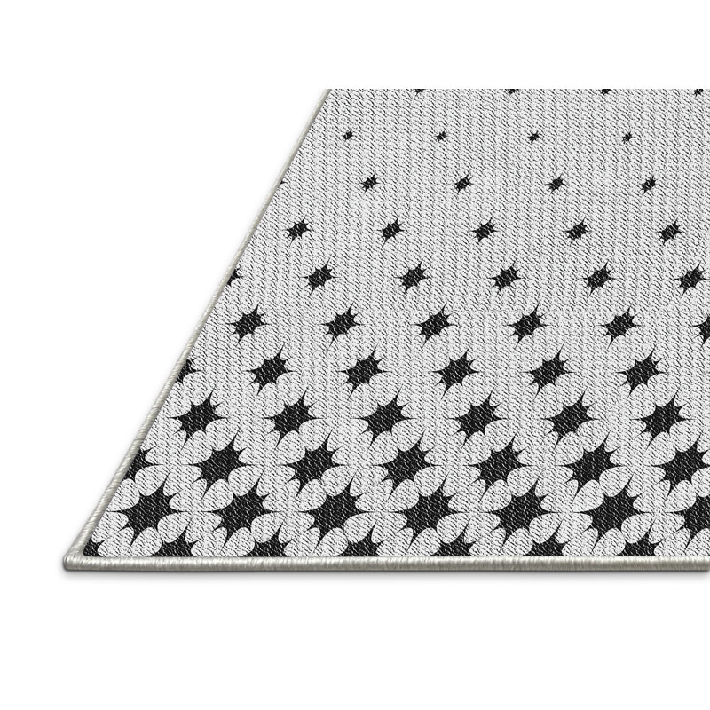 Tapis gris tissé à la machine, Rectangle 7 pi x 9 pi