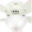 Ventilateur de plafond à profil bas 52 po avec lumière DEL et chaîne de traction Hunter-56420886