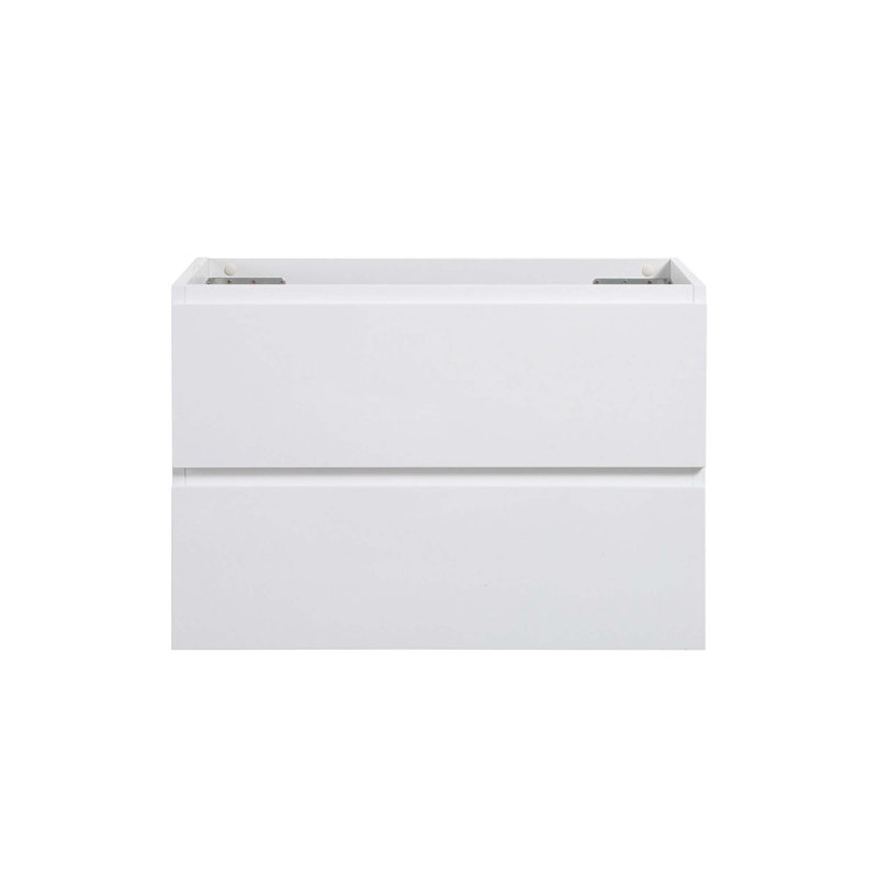 Armoire de salle de bain murale pré-assemblée avec 2 tiroirs - aucun lavabo inclus, solution de rangement peu encombrante