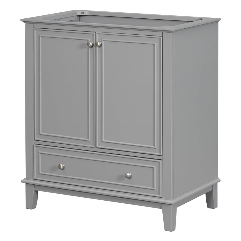 Base de meuble-lavabo simple 29,5 po seulement, Gris