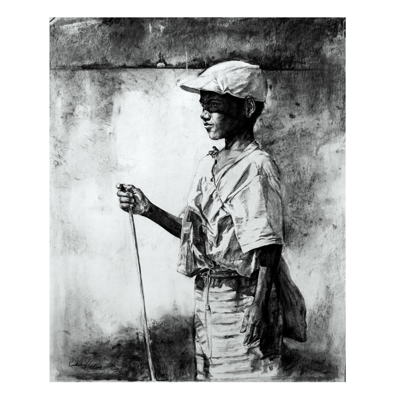 Vers un nouvel horizon | Gris anthracite sur papier | Par Ramkrishna Paul