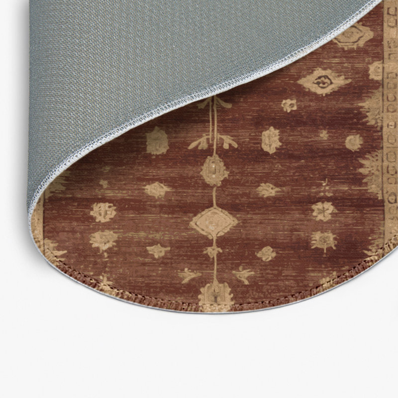 Tapis intérieur et extérieur brun Overdyed, Rond 5 pi
