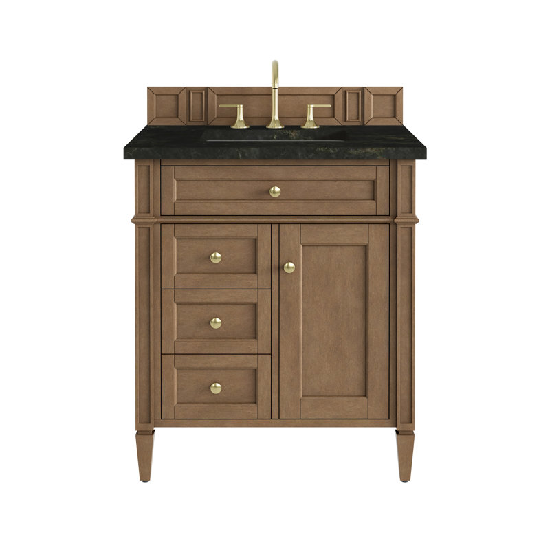 Brittany 30'' W Single Vanity, Pecan, Phantome Eclos, 8" Widespread