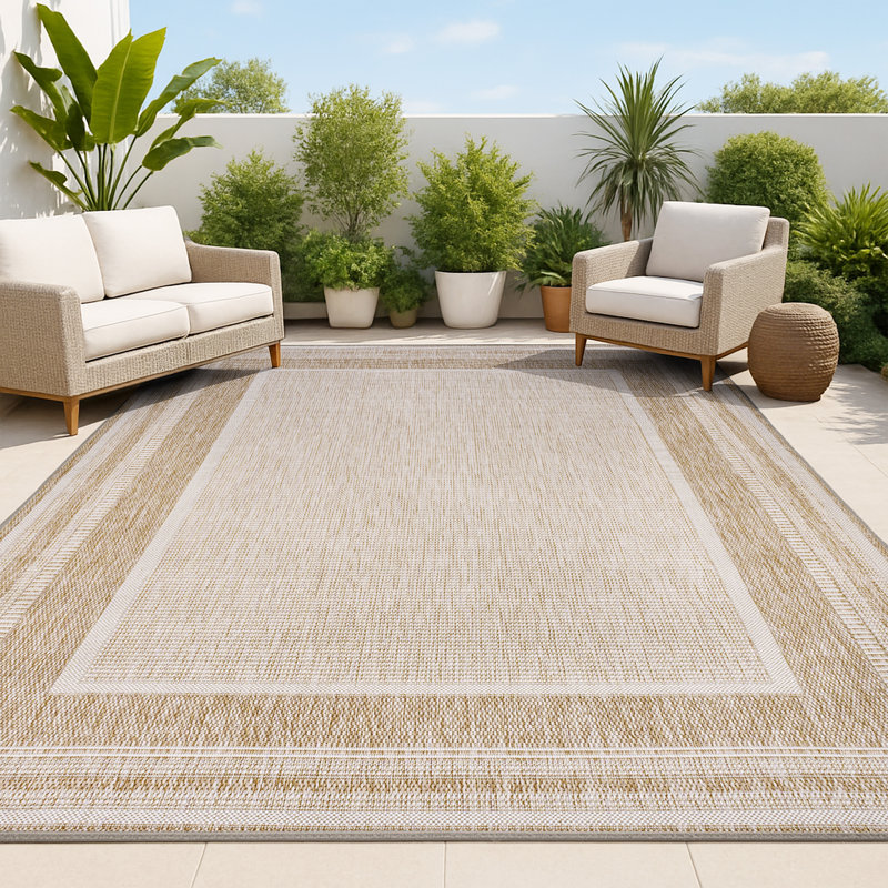 Tapis d'intérieur / extérieur Kaliee Classic, Rectangle 7 pi 10 po x 10 pi