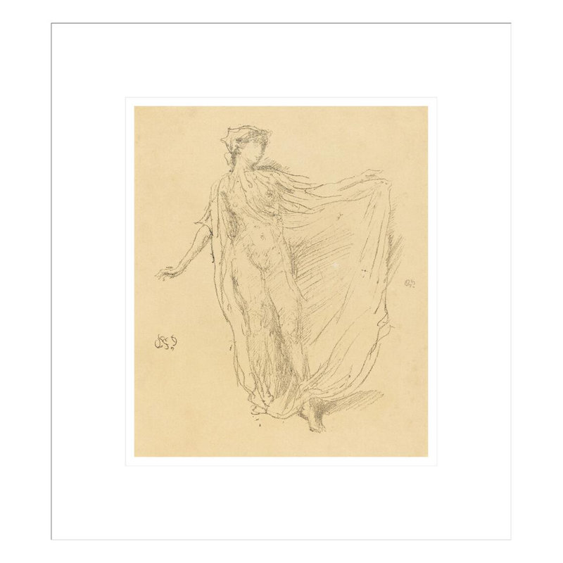 «The Dancing Girl» par James McNeill Whistler, impression giclée sur cadre, 15.3" H x 13.75" W