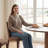 19.5" Seat Height Upholstered Fabric Dining Chair-1359239406