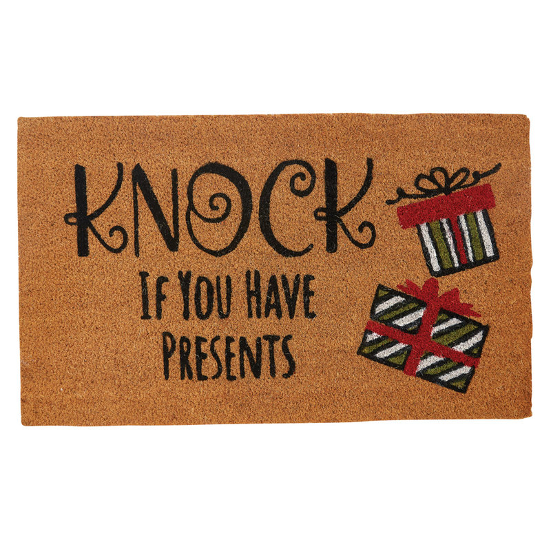  Paillasson Knock If You Have Presents 1 pi 6 po x 2 pi 6 po