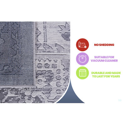Collection 6.7X9. Tapis oriental moderne et contemporain, ne peluche pas et facile à nettoyer, idéal pour le salon, la chambre ou la salle à manger, 108 x 79 pouces.