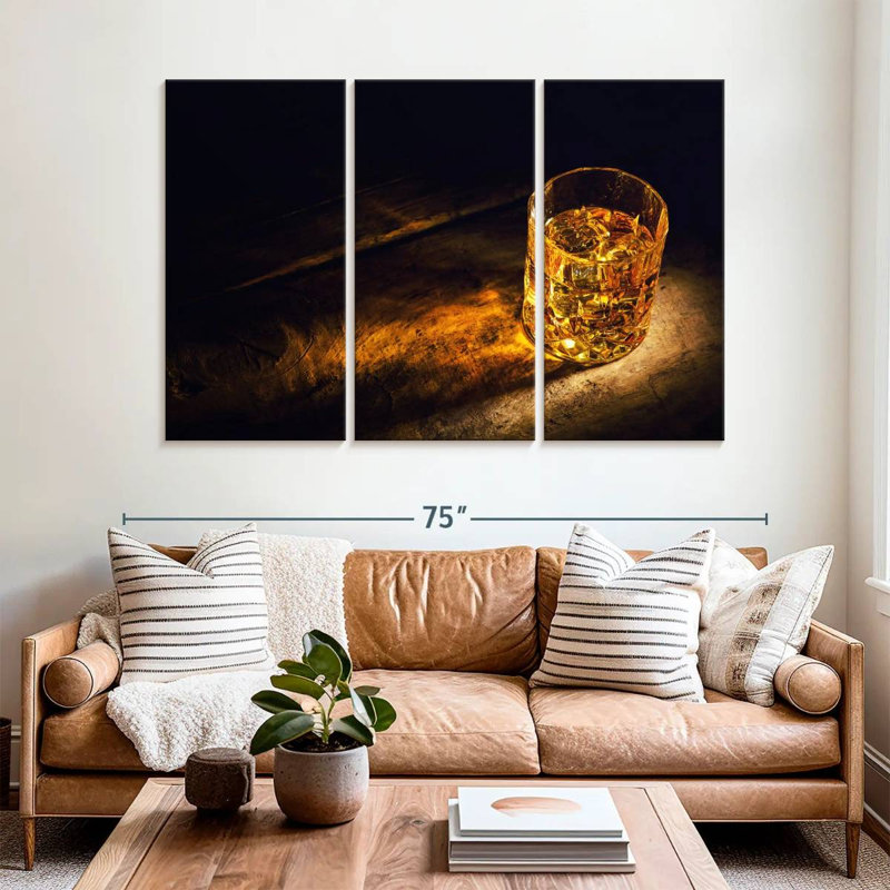 Yarlin Golden Whiskey, 42" H x 65" W