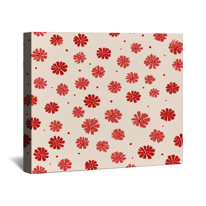 Floral Canvas  Gallery Wrap - Pattern Wall Decor in Many Sizes, 16 x 16 inches