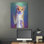 «Cute Rainbow Dog» par Rebecca Wang, art mural en métal