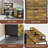 114" L-Shaped Desk With Power Hub, Industrial Gaming Desk - 6 Drawers, Removable Monitor Stand, Home Office