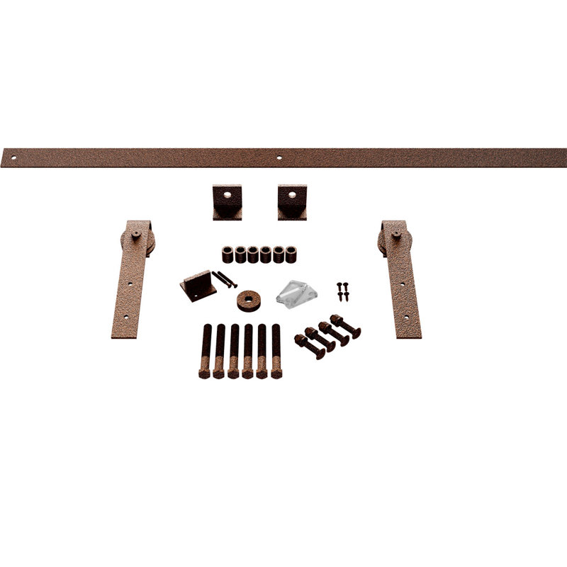 Ensemble de quincaillerie pour porte de grange standard Premium, Filon de cuivre, 60 po