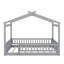 Structure de lit en bois avec clôture de sécurité-129109599