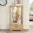 Lighted Glass Curio Display Cabinet With Adjustable Shelves, 2 Doors, 1 Drawer, And Anti-Tip Safety, Ideal For Showcasing Collectibles-1616273901