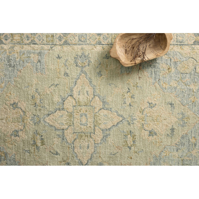 Fitzwater Hand Hooked Wool Oriental Indoor Rug, Rectangle 7'9" x 9'9"