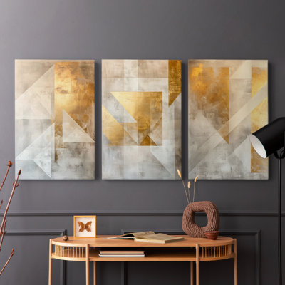 Abstract Series XXXVII -Set Of 3 Gallery Wrapped Canvas -Ready to Hang
