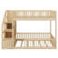 Lit superposé compact au sol avec escalier de rangement-130147959