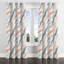 Rideaux Coastal pour chambre à coucher - Rideau à œillets à rayures douces Coral Wave - 1 panneau-984806363-984806361