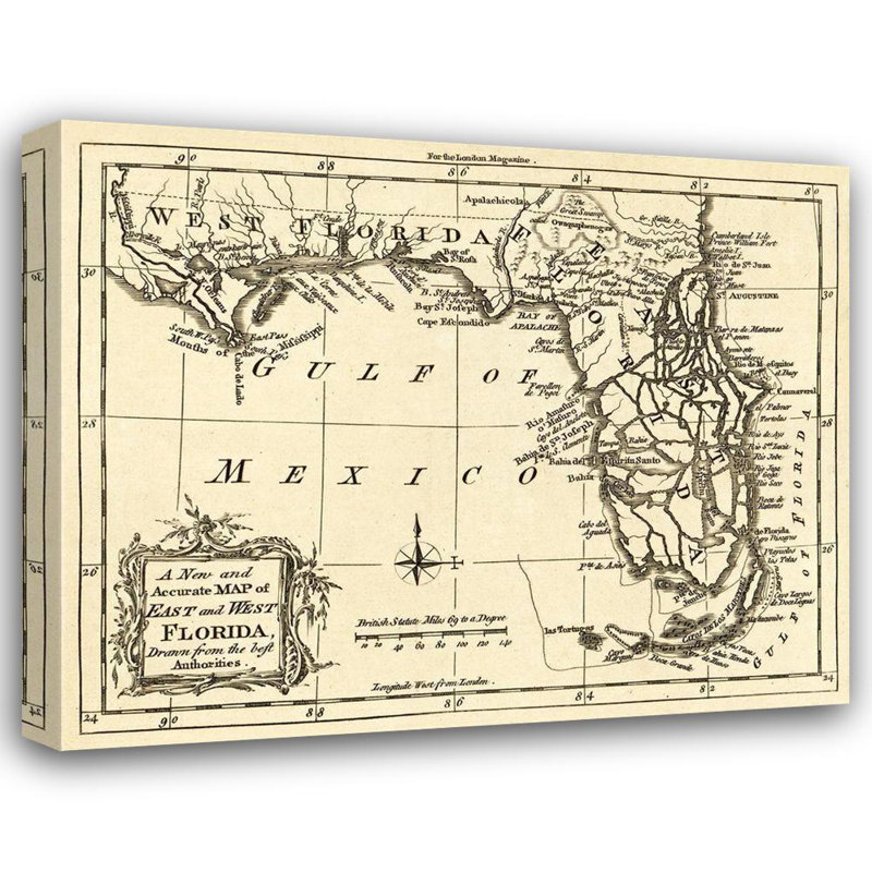 «Red Barrel Studio® Inconnu», art sur toile tendue avec châssis: Floride - 1765, H 36 po x l 44 po