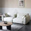 Canapé modulaire en polyester blanc avec coussins