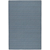 Herringbone Navy Machine Washable Rug