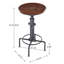 Table de bar à hauteur de comptoir avec repose-pieds en métal pour manger-1123180847