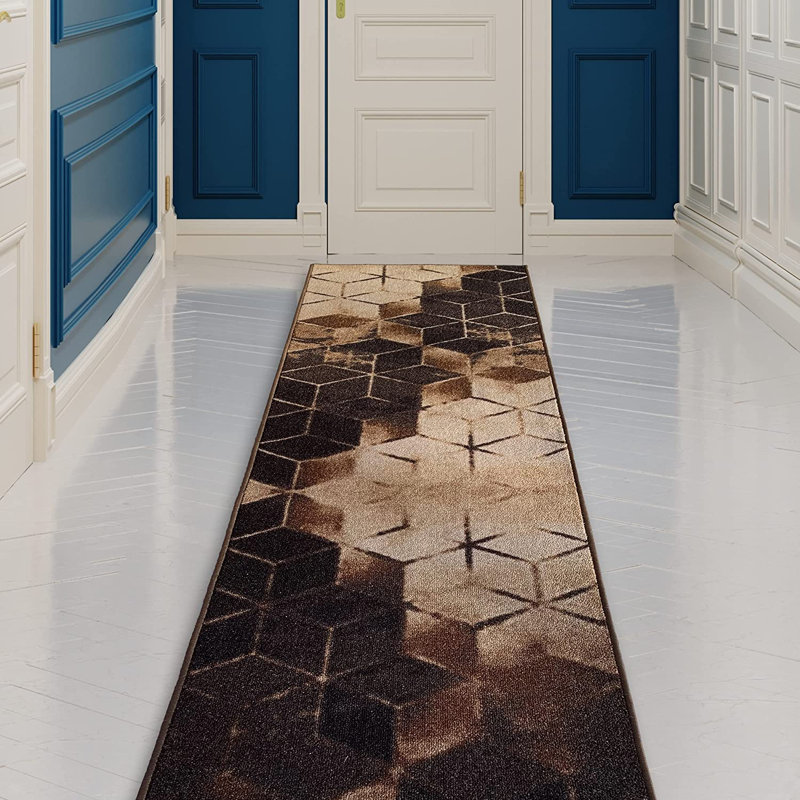 Cartney Performance Abstract Indoor Rug, Runner 2'7" x 31'