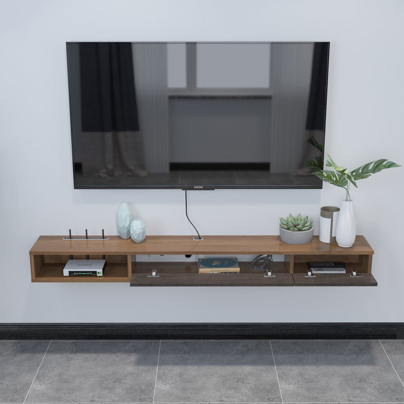 Floating TV Stand for TVs, 6.29"H x 55.1"L x 9.29"W