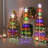 Set of Three (0.9M/1.2M/1.5M) Four-color Plug-in Conical Tree Lights without Remote Control