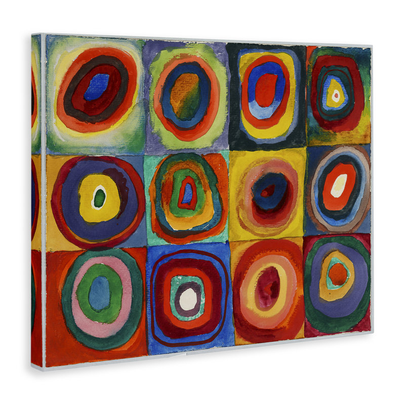 "Kandinsky Classic Circles", art mural par one1000paintings, H 24 po x l 30 po