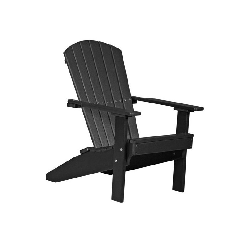 Chaise adirondack en plastique lakeside Kattamuri, Noir