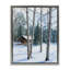 «Snowy Cabin Through Birch», art mural sur toile par Kevin Daniel
